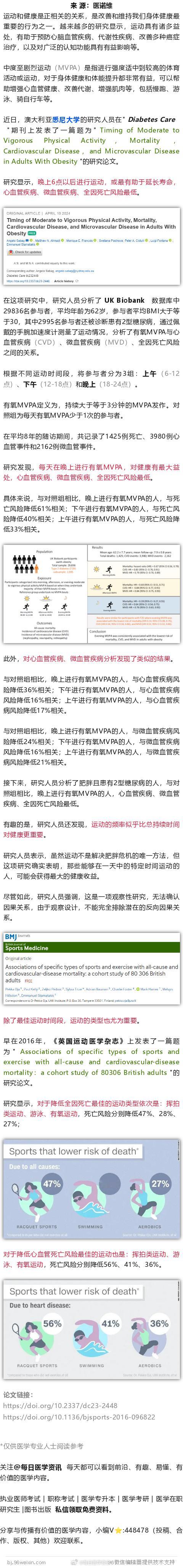 最佳运动时间段！研究发现，晚上6点以后，或最有助于延长寿命近日，澳大利亚悉尼大学