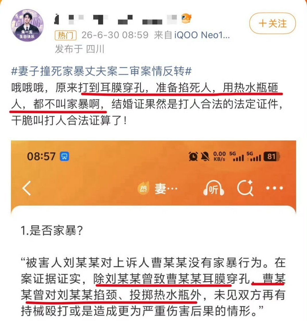 妻子撞死家暴丈夫案二审案情反转语文不好需要重修 