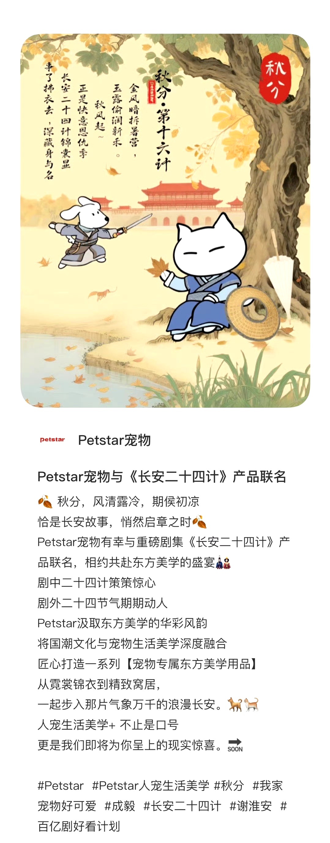 成毅赴山海还没播完，证都没下的长安二十四计就有品牌开始抢着联名自己官宣了[淡淡的