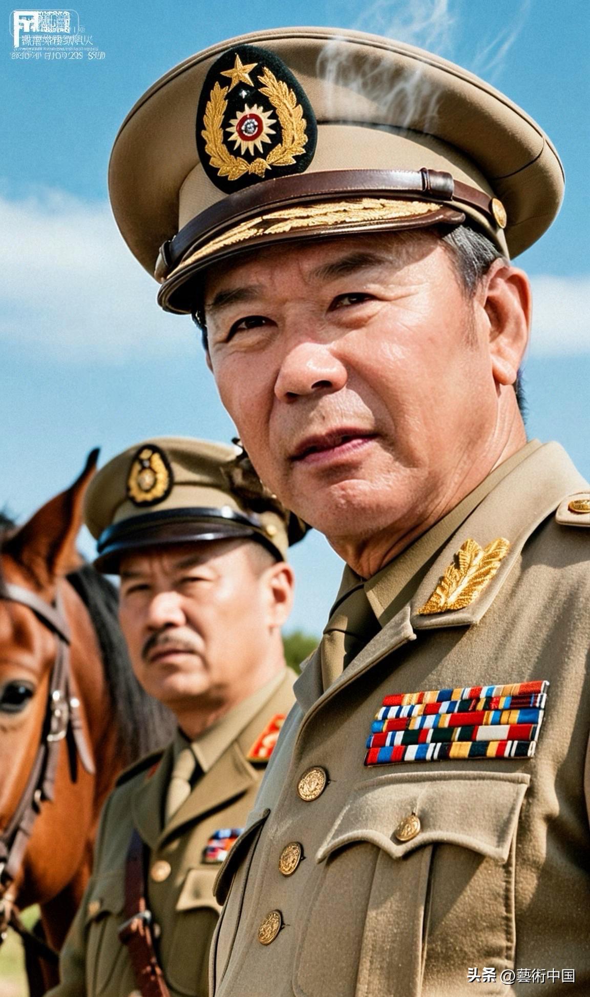 铁血军魂，尽显硬汉担当；
兵器称雄，历经百战成钢；
眼神锐利，气势坚毅铿锵；
一