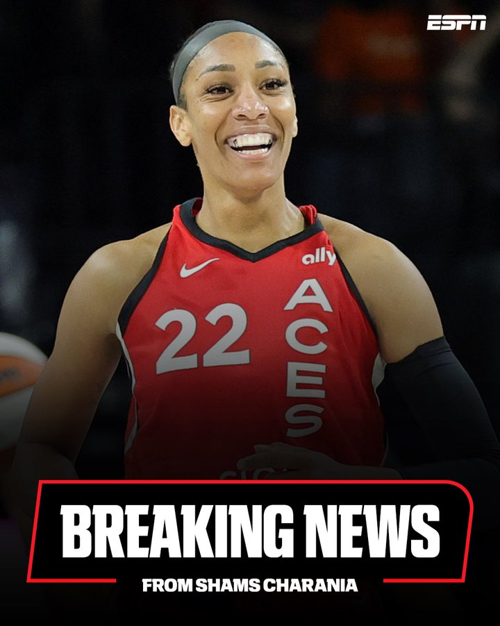 Shams：突发消息：消息人士向 ESPN 透露，阿德巴约女朋友阿贾·威尔逊荣获