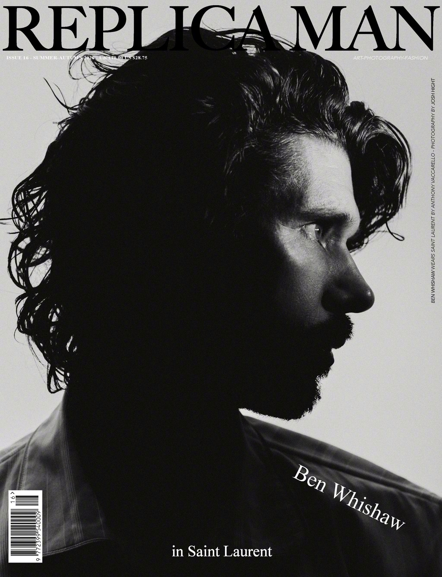 Replica Man Issue 16  英国男演员Ben Whishaw 穿