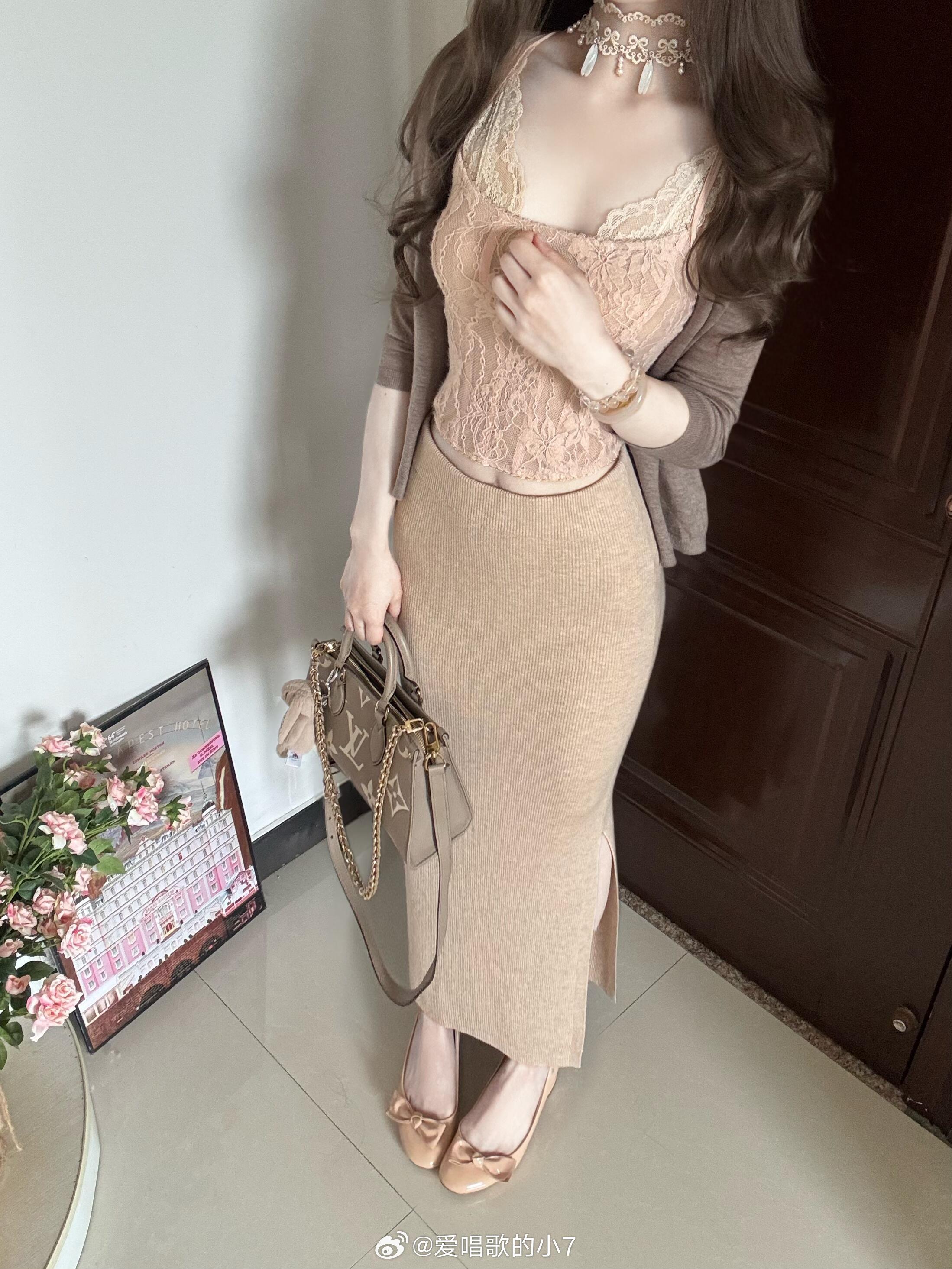 dolly古董少女蕾丝吊带_|||蕾丝刺绣很精致 