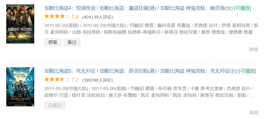 《加勒比海盗》系列，你最喜欢哪一部？ 