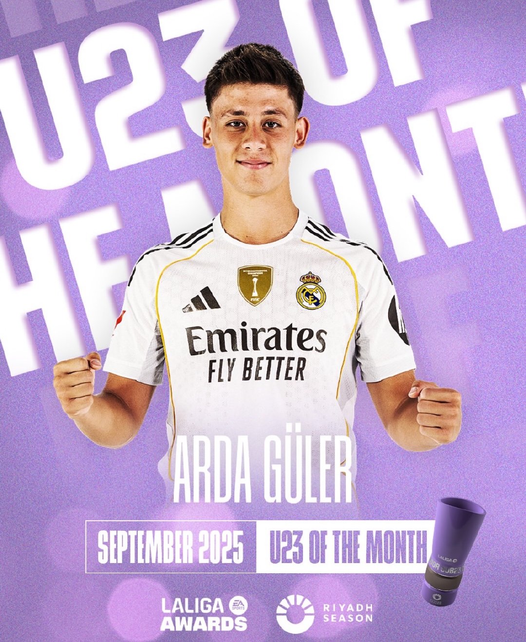 居莱尔当选西甲9月最佳U-23球员！halamadrid ​​​