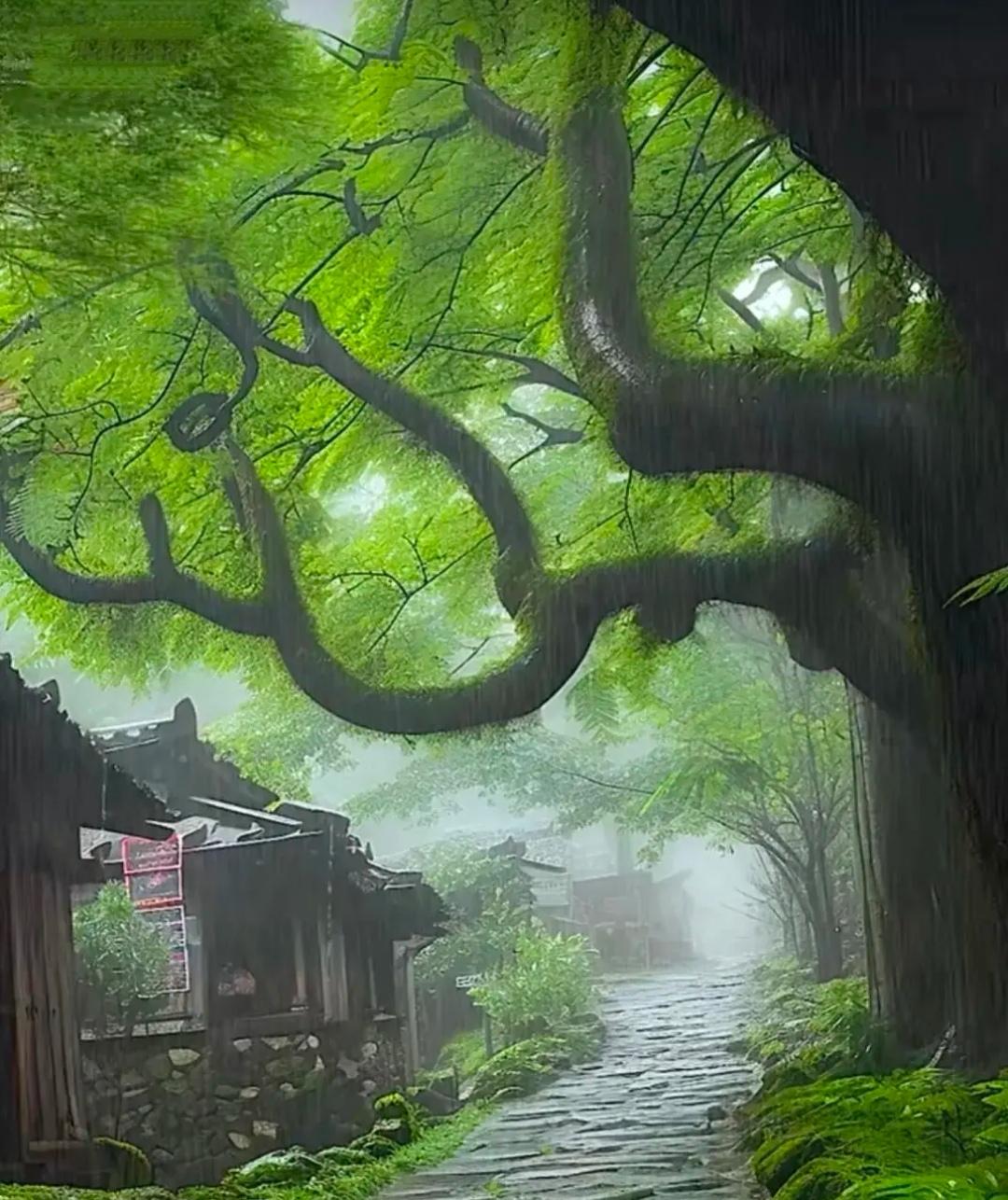 上联，轻烟细柳锁窗纱，浓雾

下联，？？？