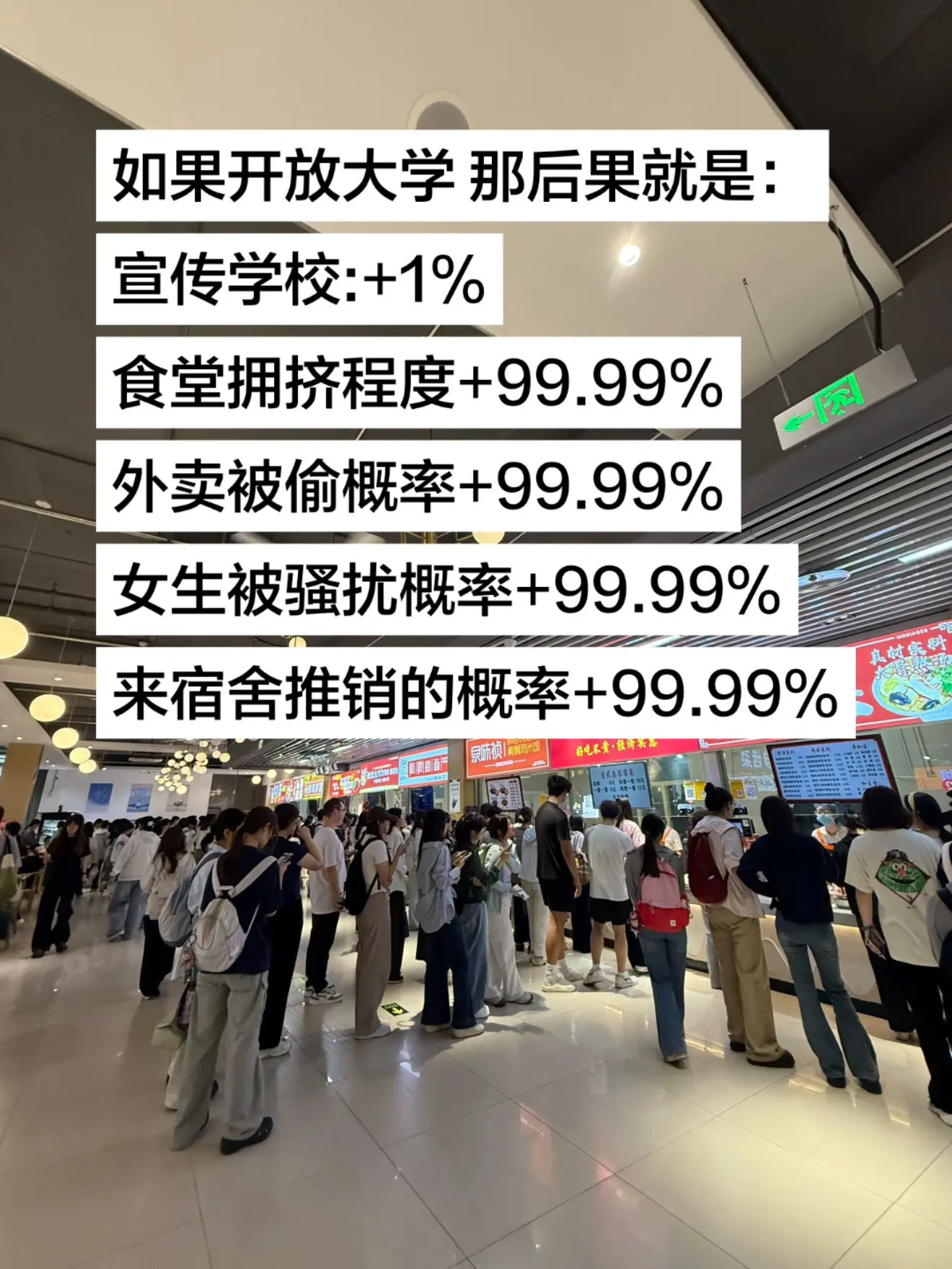 开放大学的后果。
