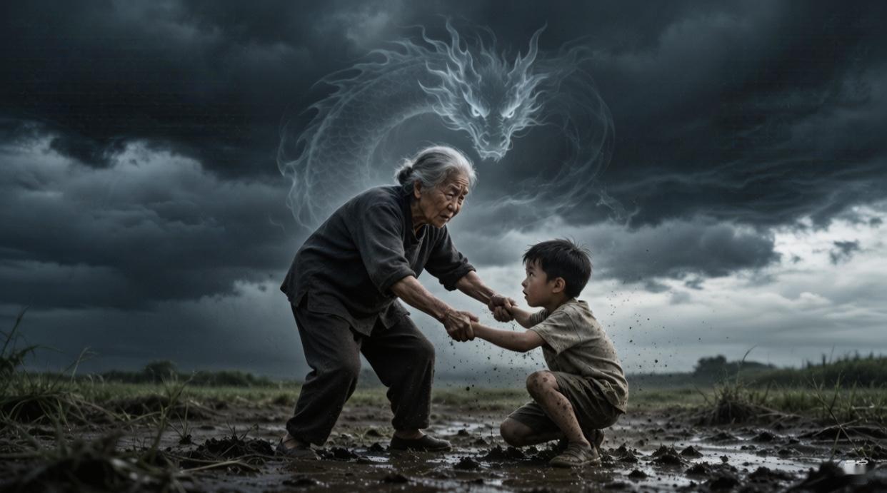 这世间，确有真龙！

那年我方九岁，正值盛夏。黄昏时分，我蹲在村口田埂的泥水里摸
