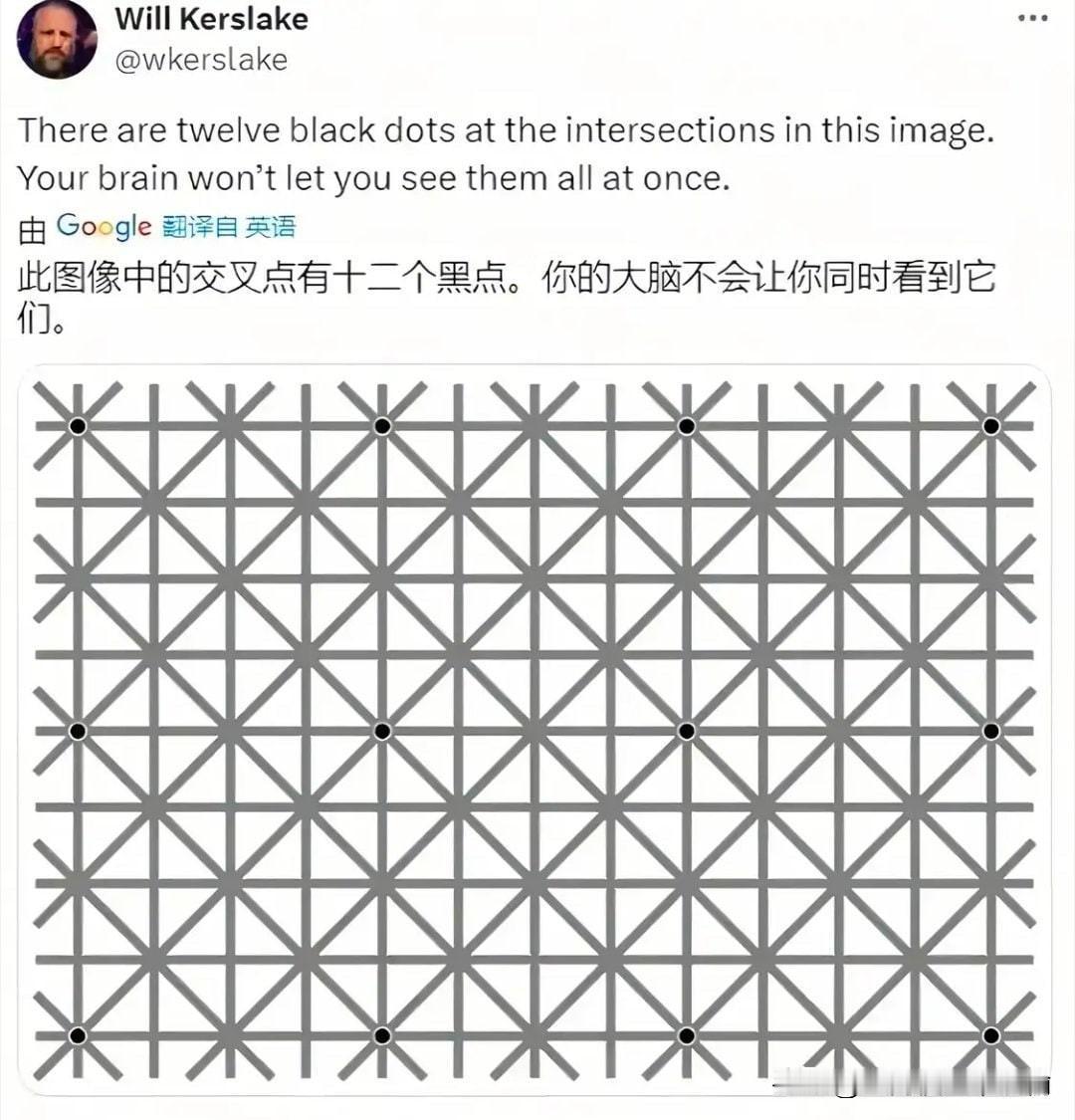 我最多能同时看到6个黑点，极限了