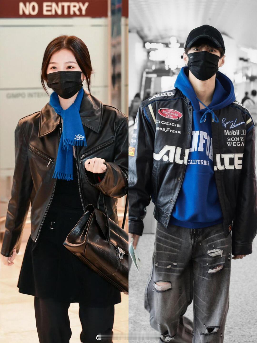 网剧双轨  诡秘 听说这是你爱看的潮人情侣何与虞书欣机场私服不要太搭好吗好磕的我