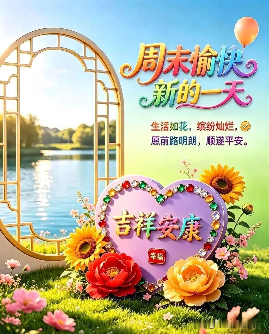 周末愉快，新的一天，吉祥安康！🌸🌼🌻