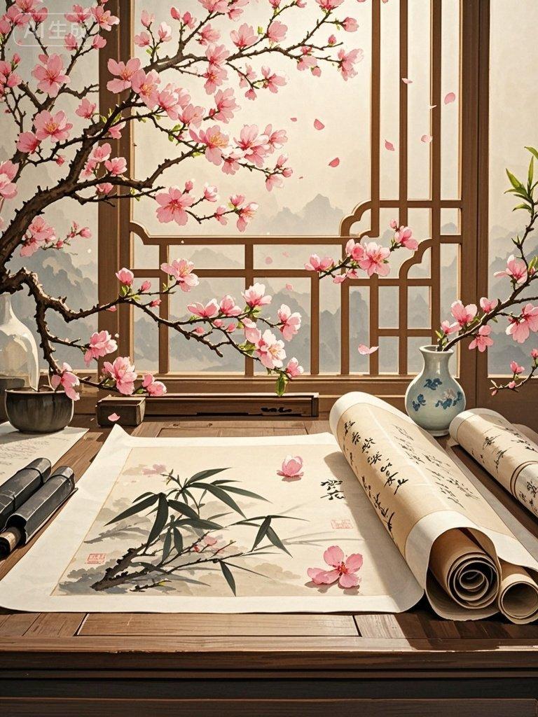 上联:笔耕万卷始成章，
下联:墨润千笺方见香。