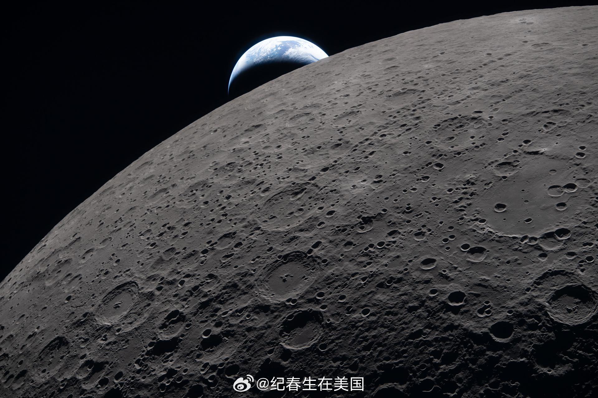 阿耳忒弥斯2号上拍到的月球照片。更多影像可上NASA官网：网页链接热点现场海外新