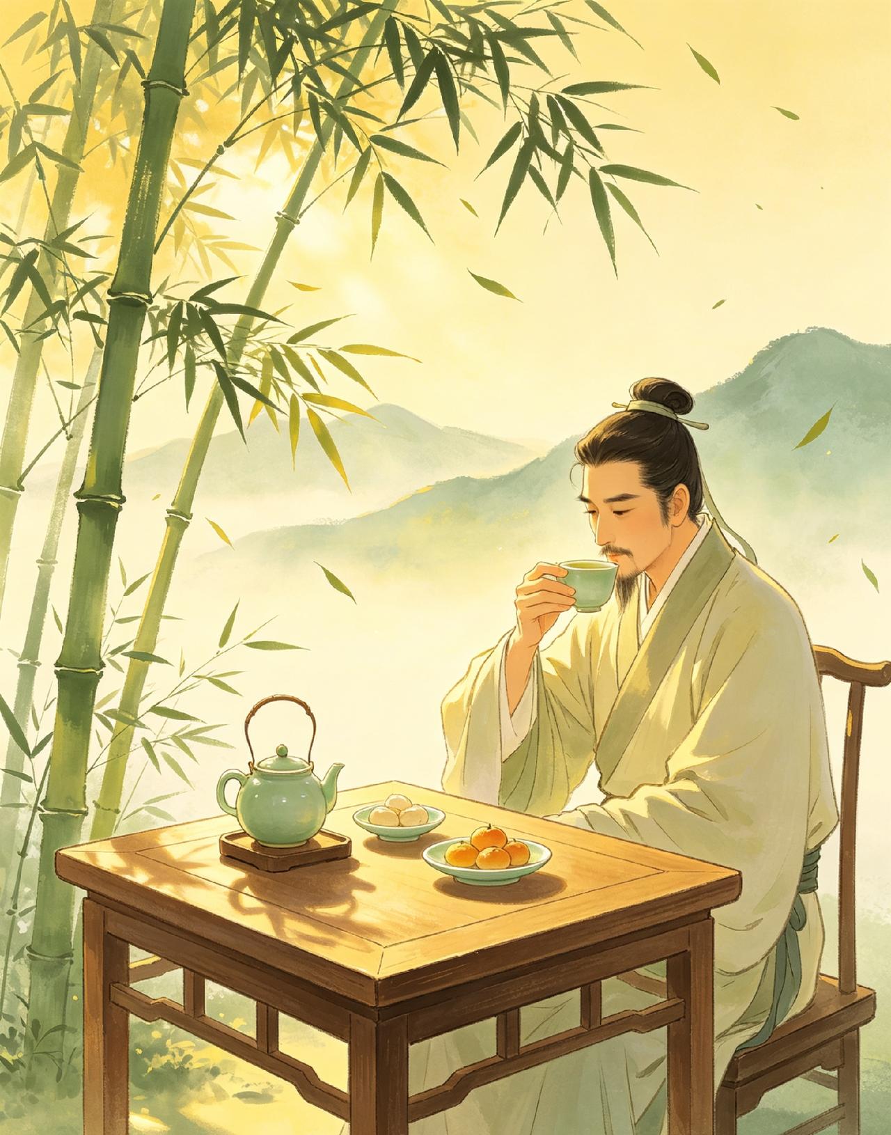 上联：看世界繁华
下联：品人间清欢