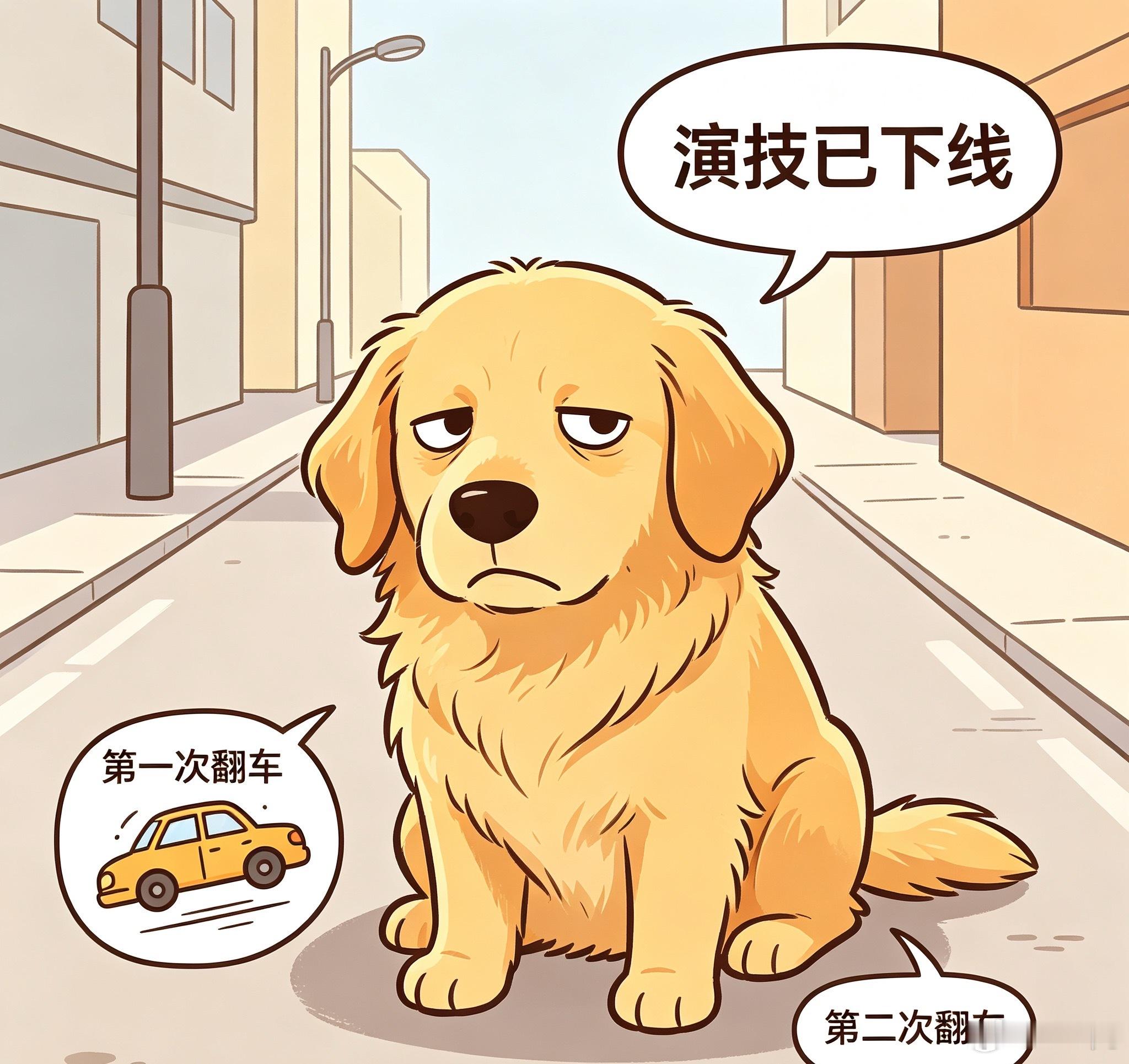 金毛两次假装有主人被识破金毛这是把街头演戏玩明白了！独自出门逛街，两次碰瓷路人假