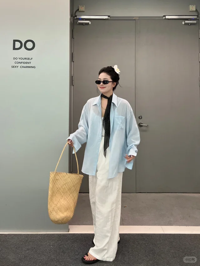 衬衫配阔腿裤真的太舒服了！！