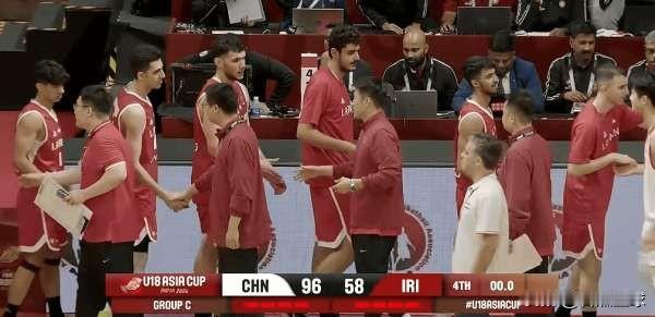 今天下午结束的一场U18男篮亚洲杯小组赛中，中国队与宿敌伊朗队展开对话，此役中国