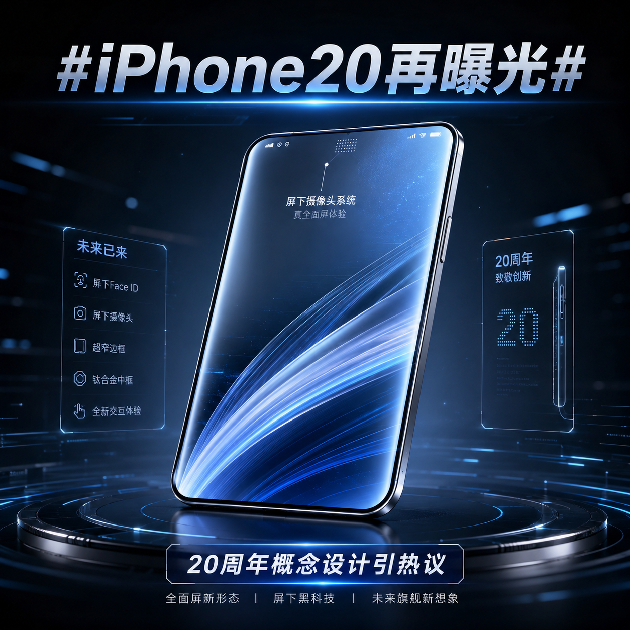 苹果可能要在2027年给iPhone来一次“大改款”：四曲面机身、屏下Face 