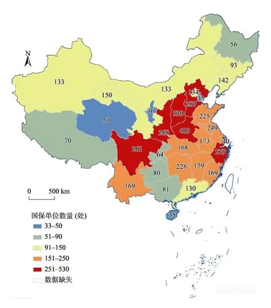 国保单位，广东居然比福建少