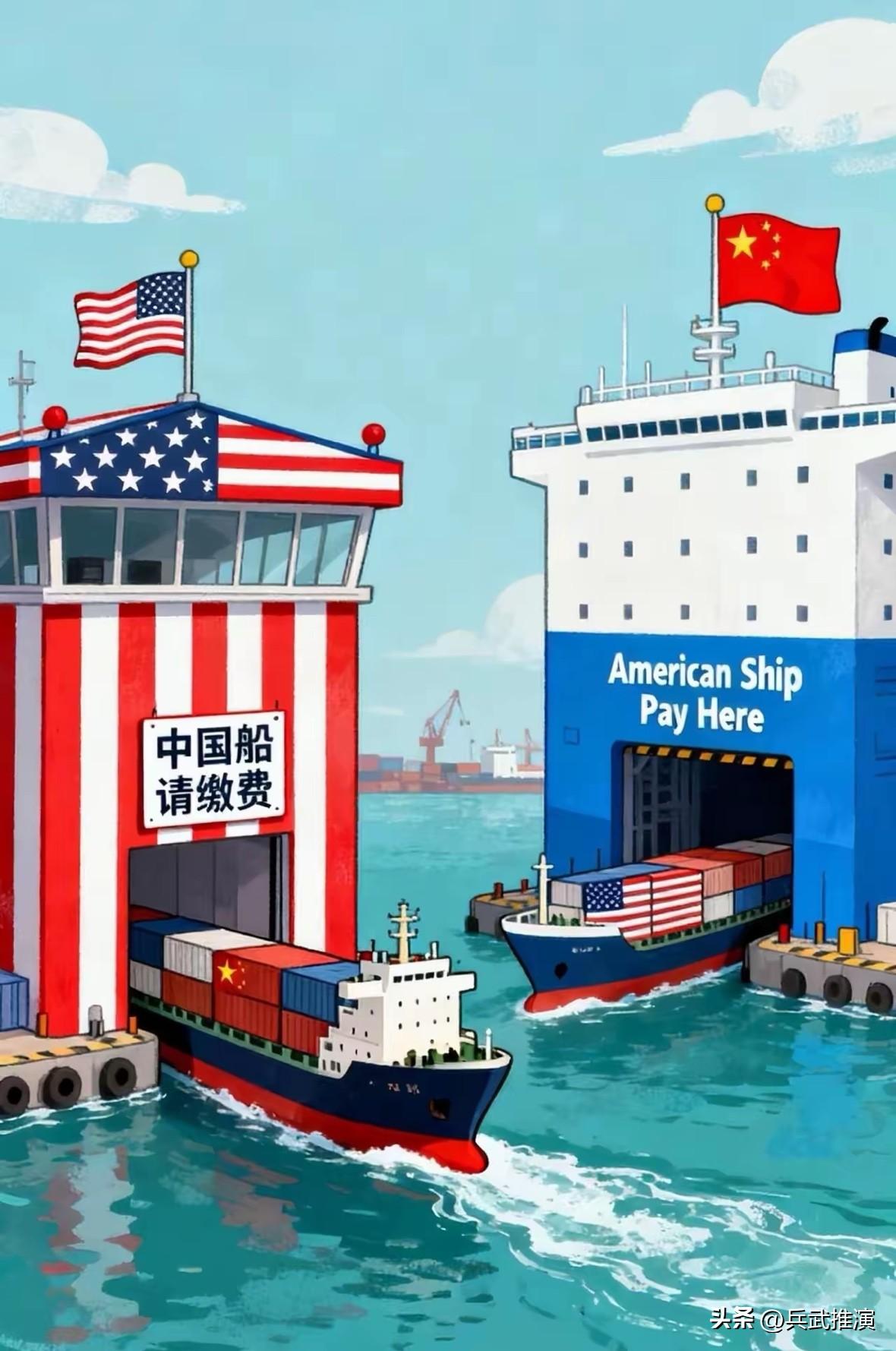 又现阳谋，中美准备互征的港口费，很多人都会认为中国吃亏，因为中国造船量已占世界的