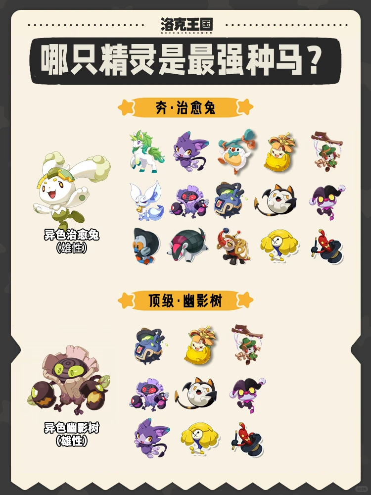 盘点洛克王国的最强种马精灵