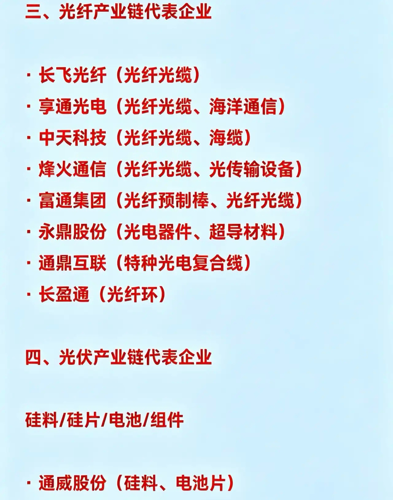 六大光产业链龙头企业全汇总（光模块/光通信/光纤/光伏/光刻机/光学光电子）一、