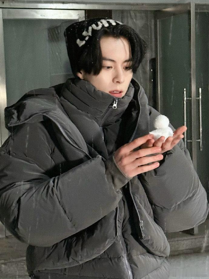 王鹤棣初雪晒照 被初雪和雪人狠狠戳中！他晒出的小雪人迷你到犯规，和初雪同框太有冬