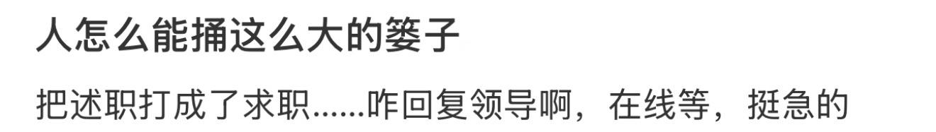 人怎么能捅这么大的篓子…… 