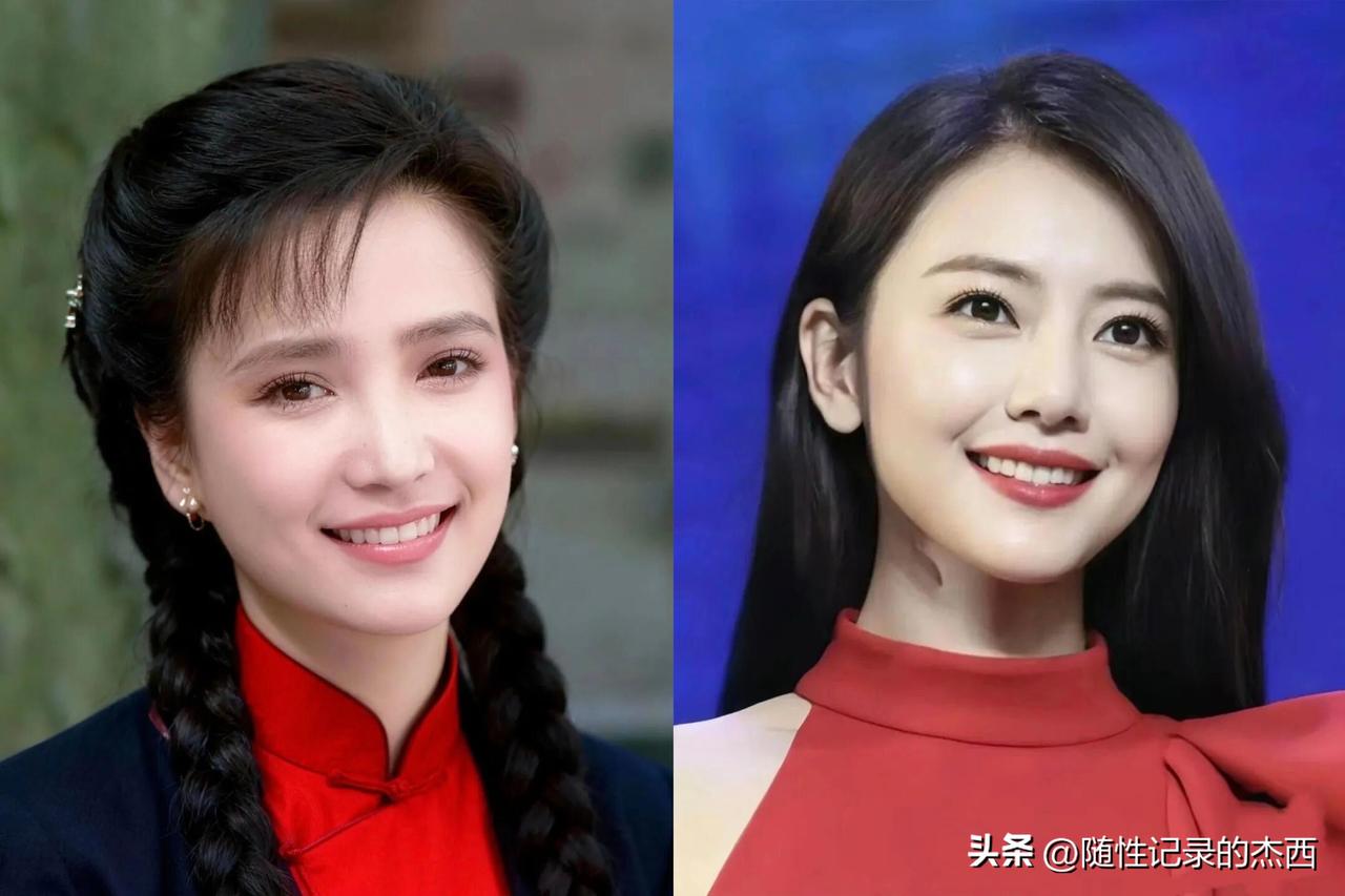 两位都是古典的美女，何晴有一张国泰民安的脸，五官精致玲珑，但她只适合演古装剧，穿