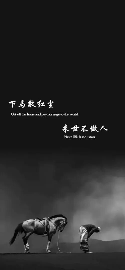 下马敬红尘，来世不做人。

人间很热闹，下辈子就不凑数了。

这趟人间之旅到此为