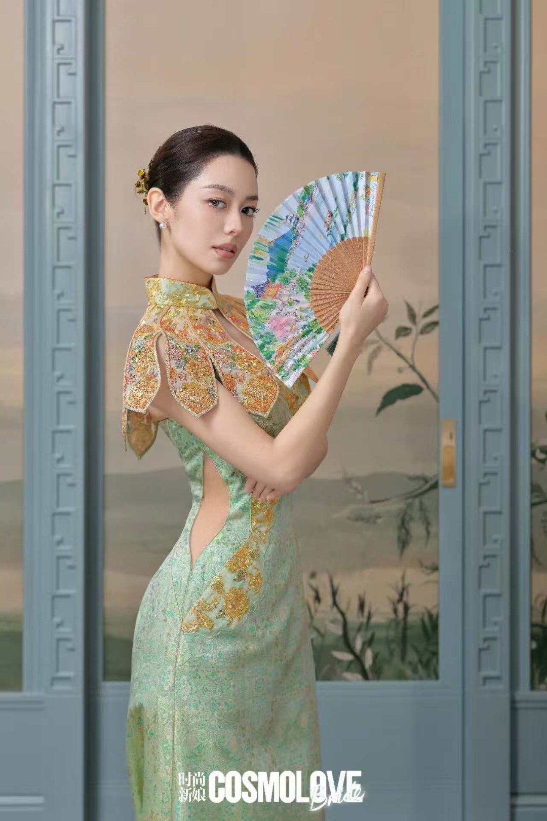 吉娜七夕封面吉娜向世界介绍中国文化 浪漫七夕的满分大片！吉娜爱丽丝登《时尚新娘