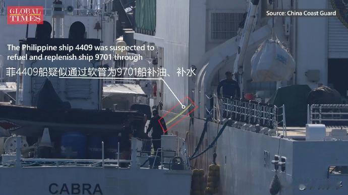 四艘菲律宾海岸警卫队巡逻舰并联，效仿仁爱礁非法坐滩？用“火烧赤壁”破解。菲律宾当