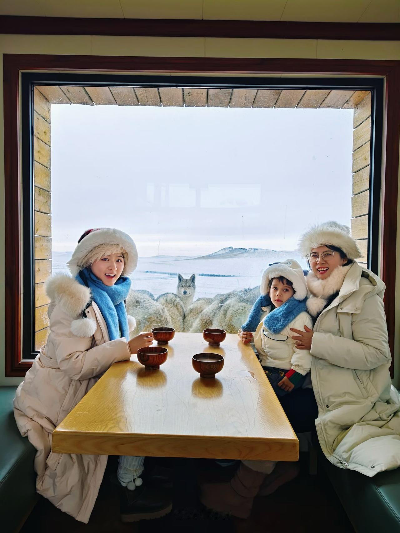 乌拉盖 ｜ 🤍 野郎谷

哇，
这是我离狼最近的一次啦～