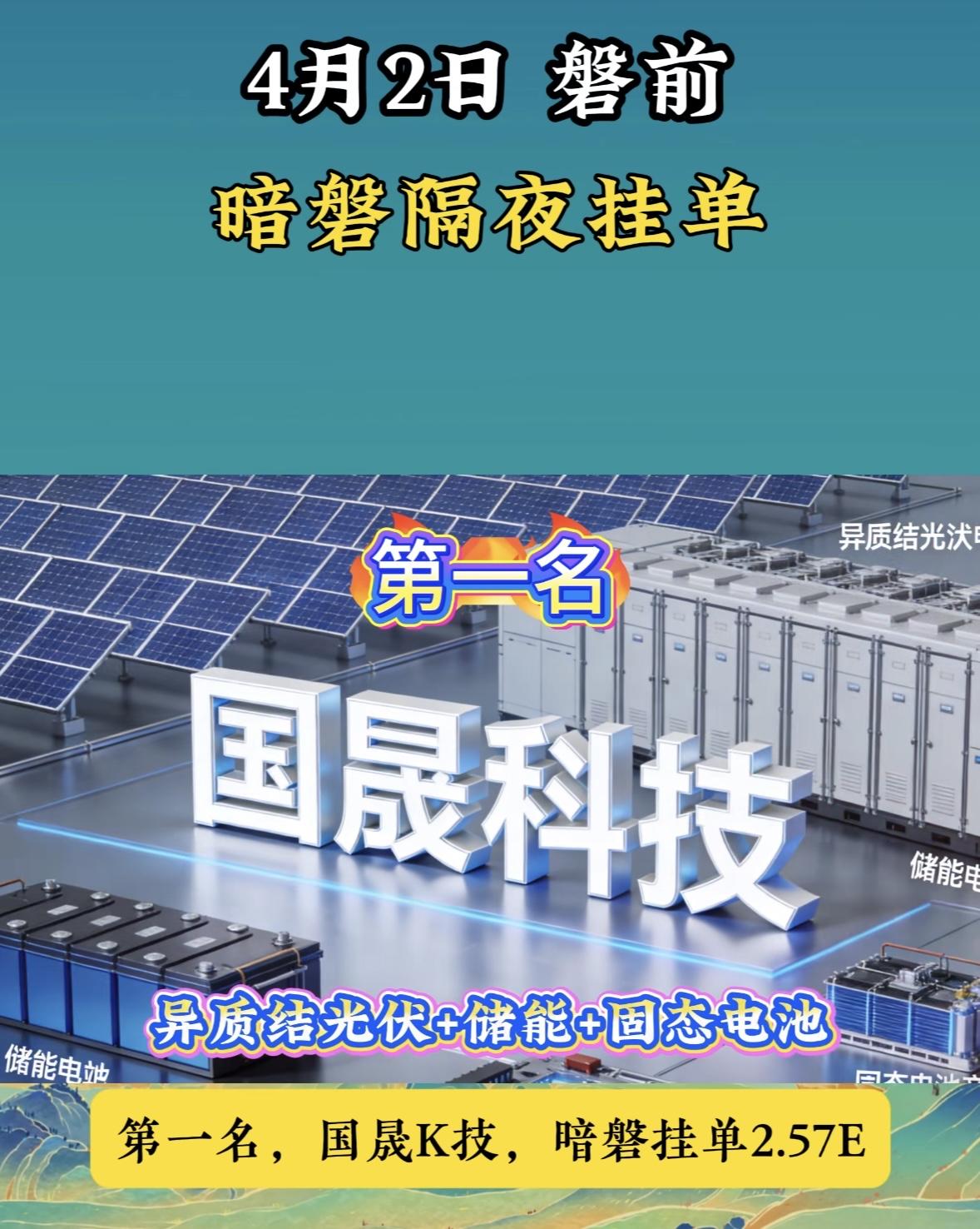 4月2日周四暗盘隔夜排行榜揭晓

4月2日圣阳股份强势上榜，这背后和暗磐隔夜挂单