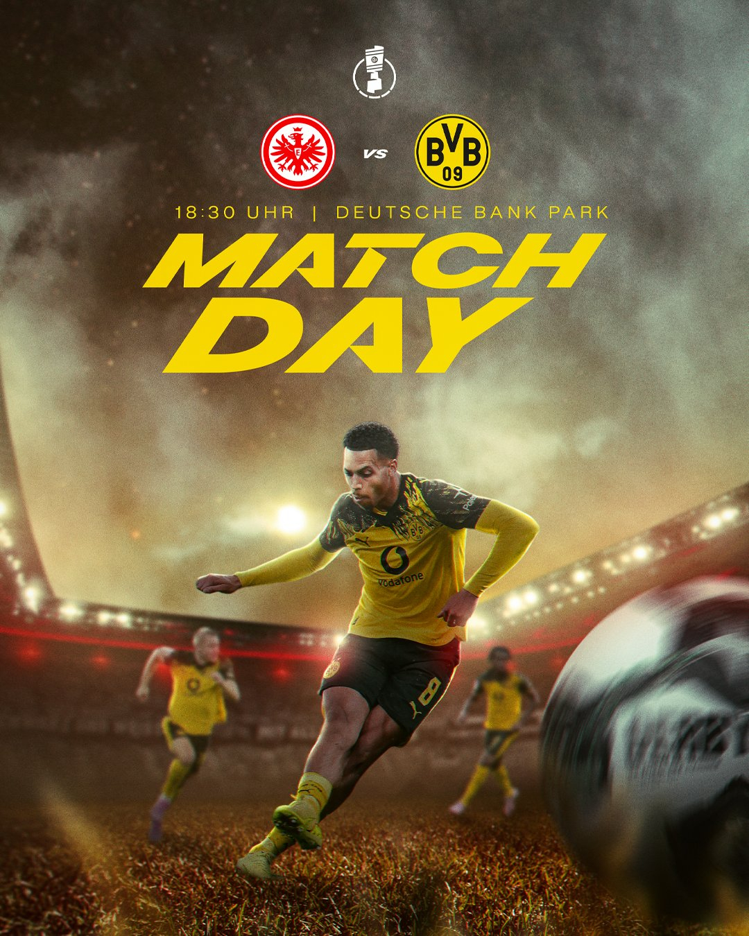 多特蒙德[超话]黄黑普鲁士 德国杯第二轮多特蒙德VS法兰克福官方海报出炉！ ​ 