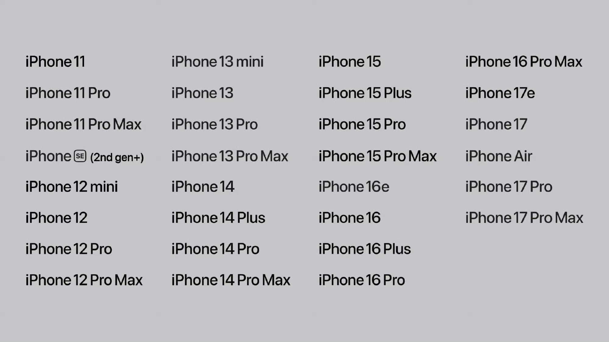 WWDC26兼容性方面，苹果确实是模范。IOS支持iPhone 11之后的设备 