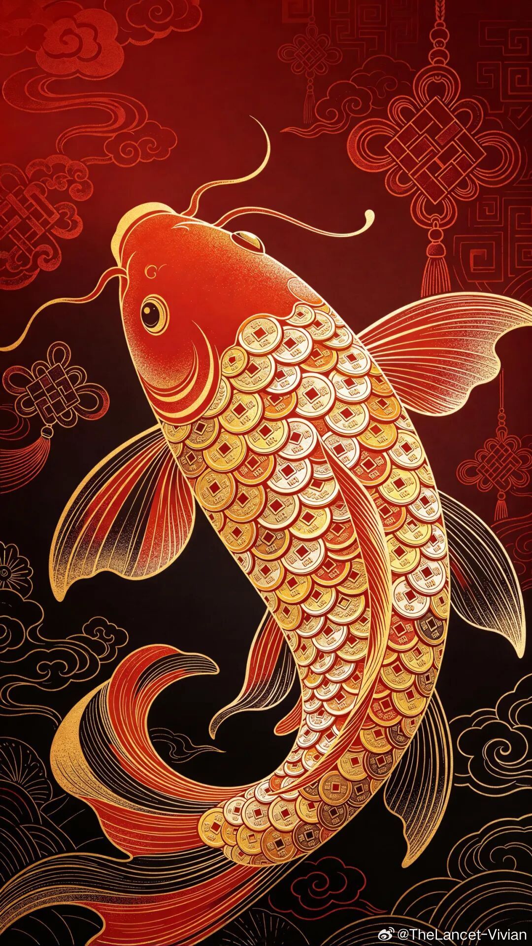 金丝锦鲤，见者暴富[鲜花][鲜花][鲜花] ​​​