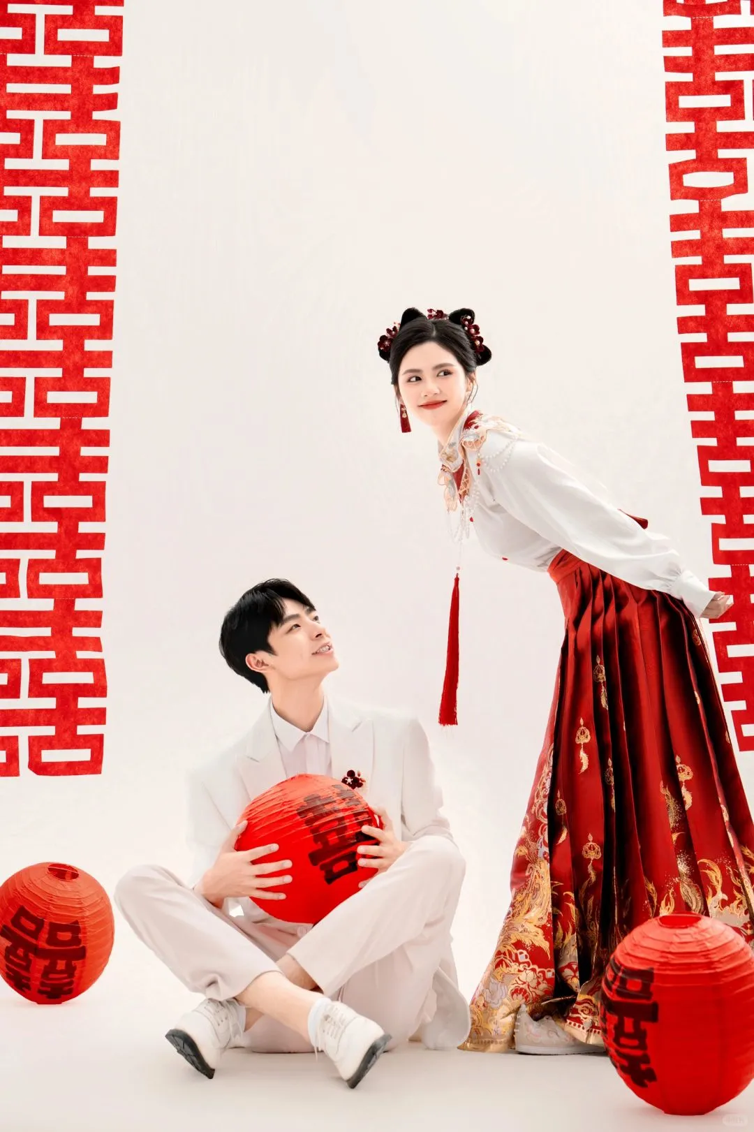 中国公主请拍‼️马面裙喜嫁风婚纱照闭眼冲～