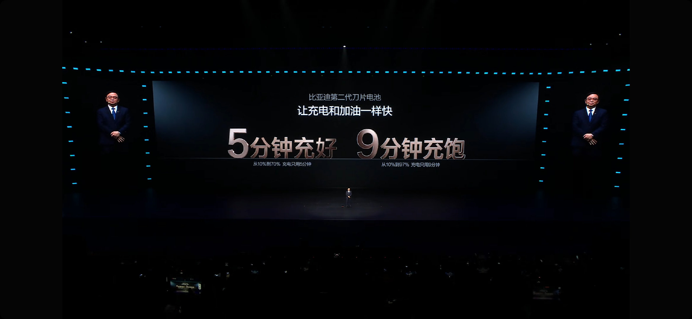 【比亚迪发布第二代刀片电池：5分钟充好 9分钟充饱】比亚迪第二代刀片电池暨闪充技