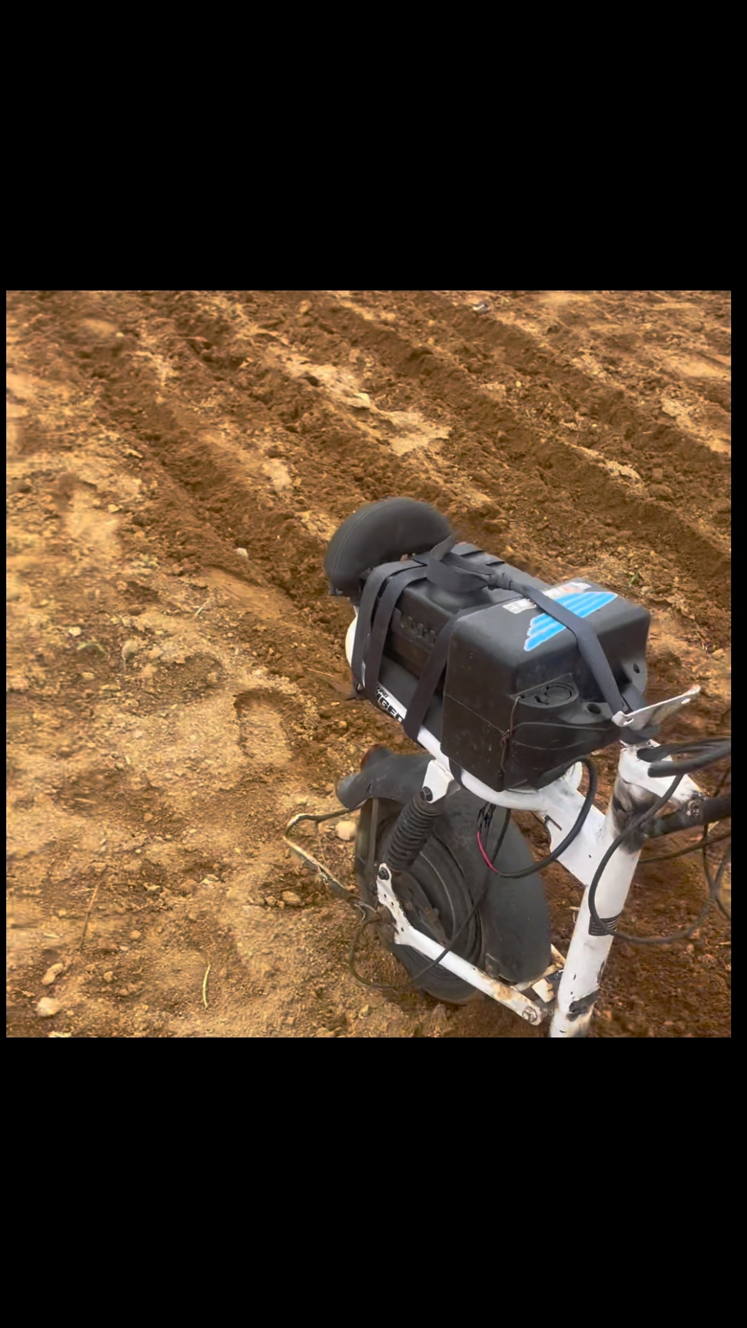 劳动人民太有才了，废旧电动车改装成犁地机