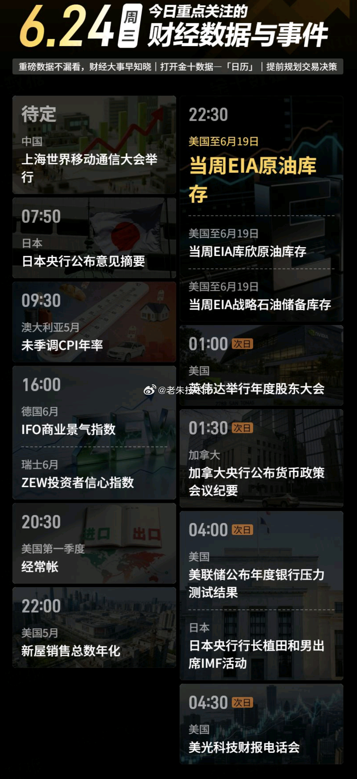 【 今日重点关注的财经数据与事件：2026年6月24日 周三】① 待定 2026