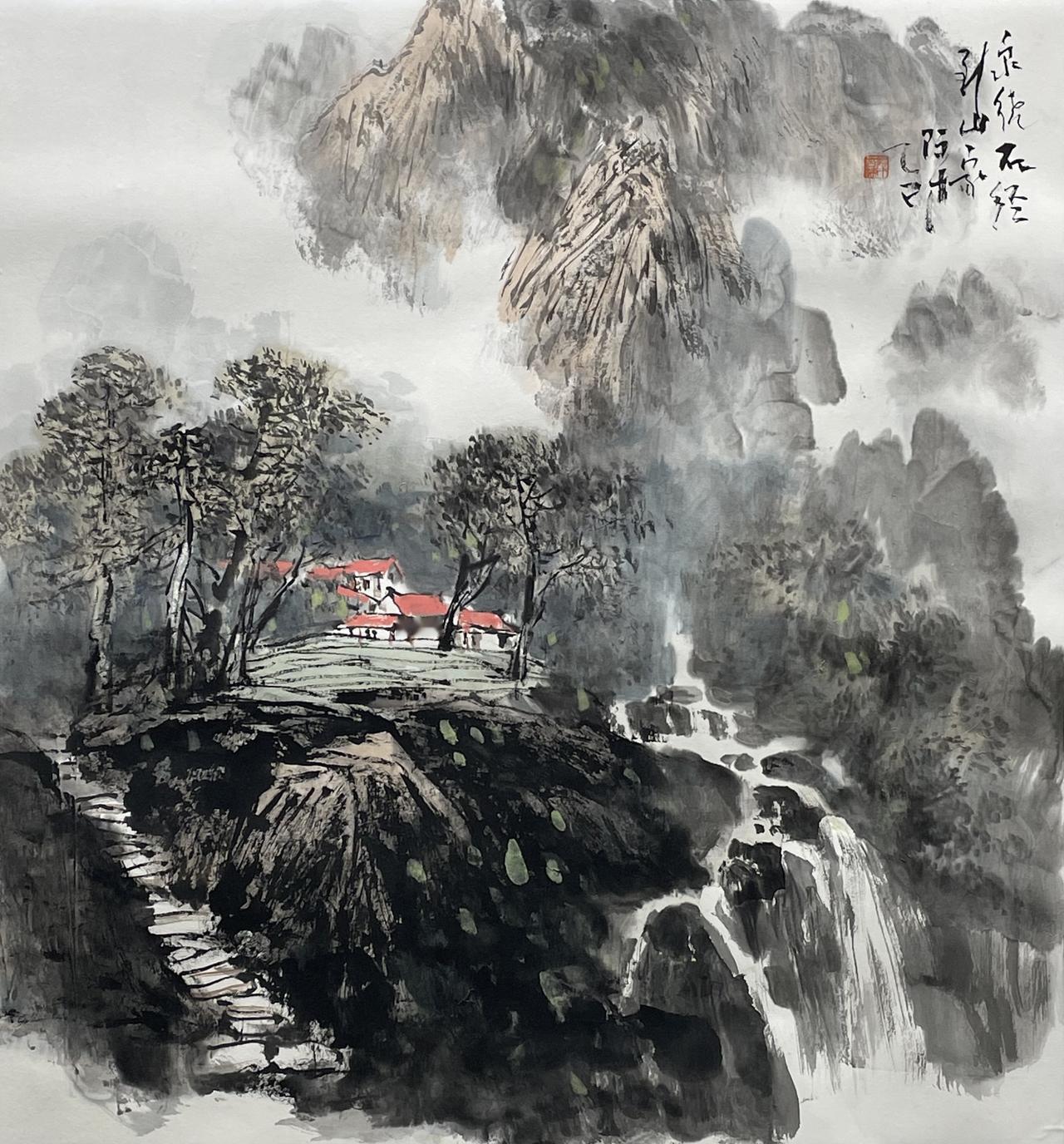 现在有些山水为什么总是喜欢画残山剩水，画死山假山秃山火烧山？

一是受传统文人山