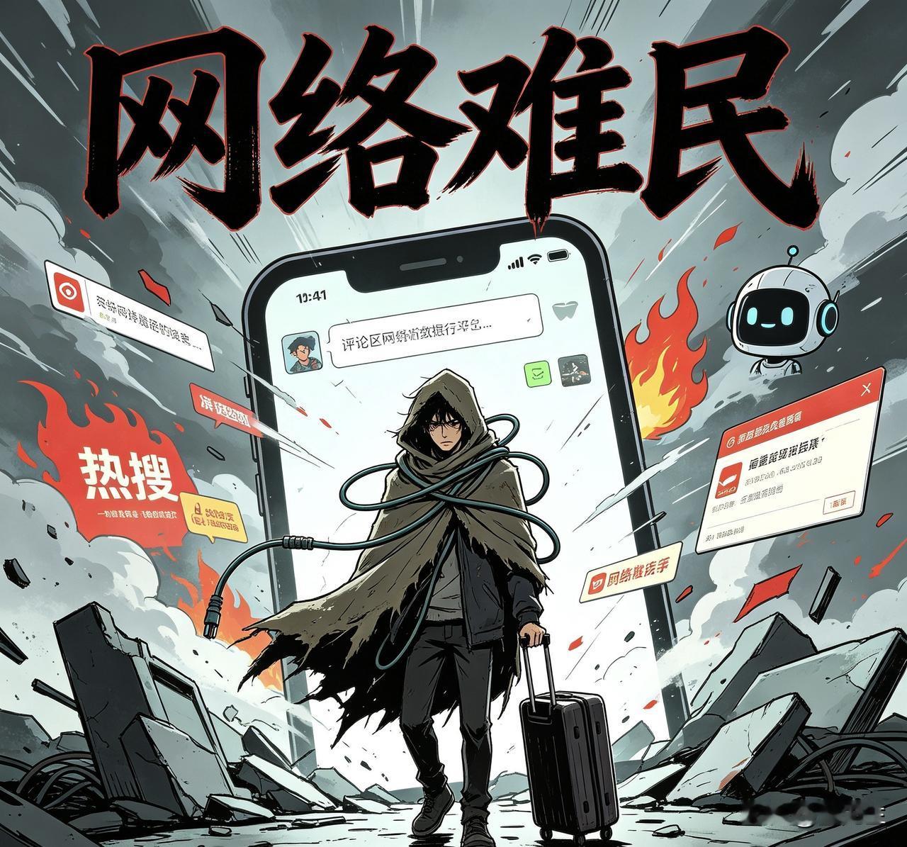 网络难民，层出不穷！

很佩服一位自媒体博主发明的新词，
叫网络难民。
他总结，