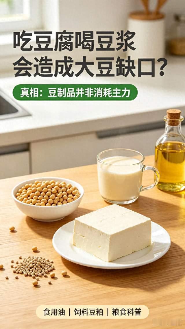 吃豆腐喝豆浆会造成大豆缺口？真相：豆制品并非消耗主力