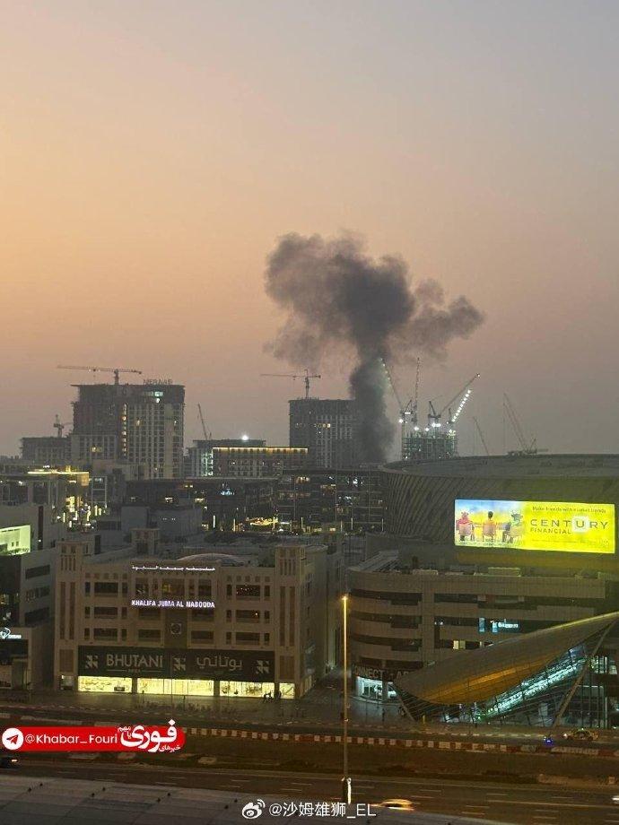 据媒体报道，不久前又一枚伊朗导弹击中阿联酋迪拜的不明美军设施。现场的照片也被泄露