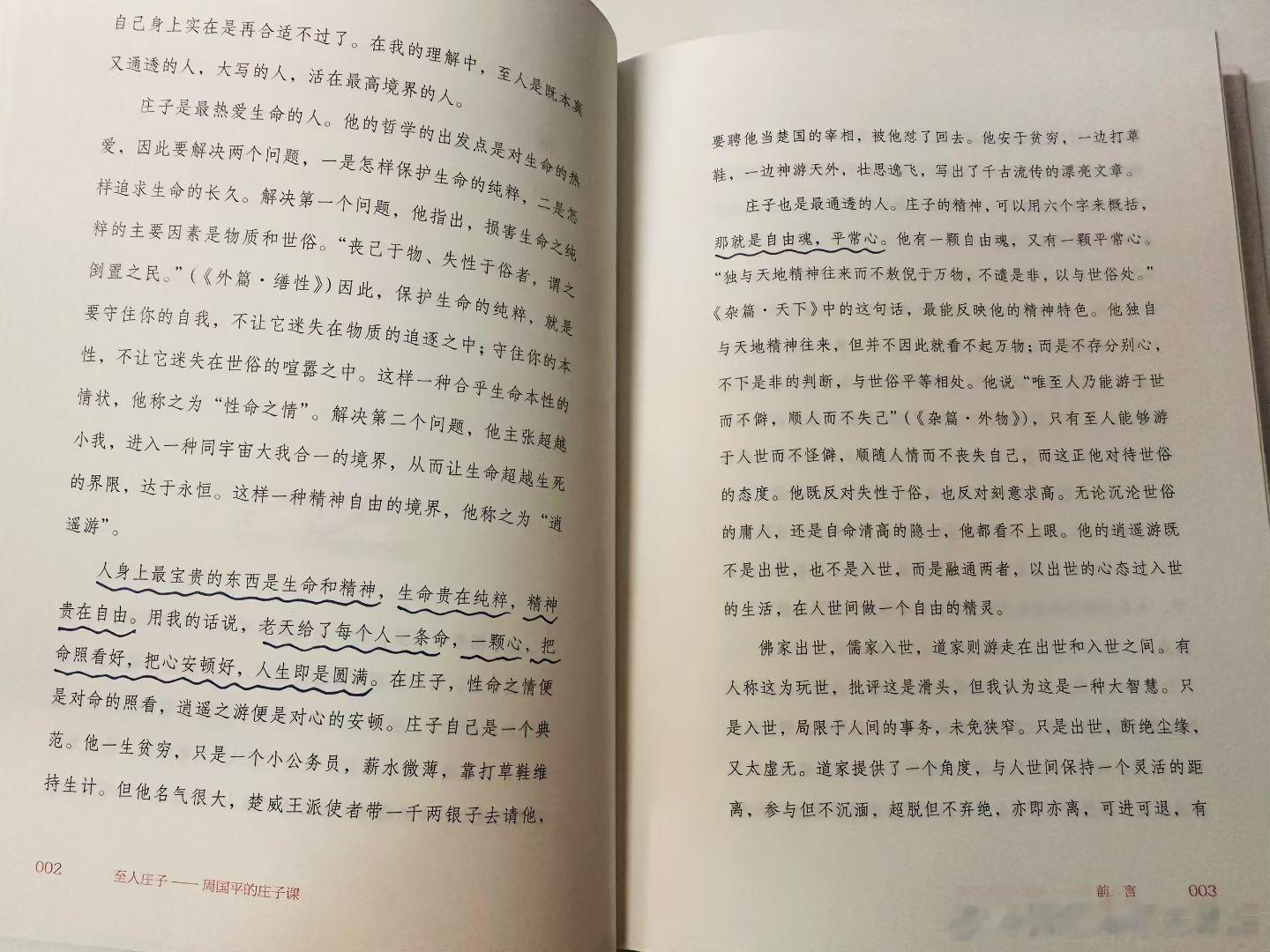 认真研读了周国平老师的《至人庄子》，今天完结了，内心喜悦至极！那天在肯德基，读到