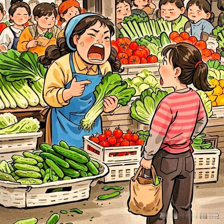 昨天跟菜市场摊主吵了一架
就因为称菜时她多算了一块钱
吵完看着她手忙脚乱给别人称