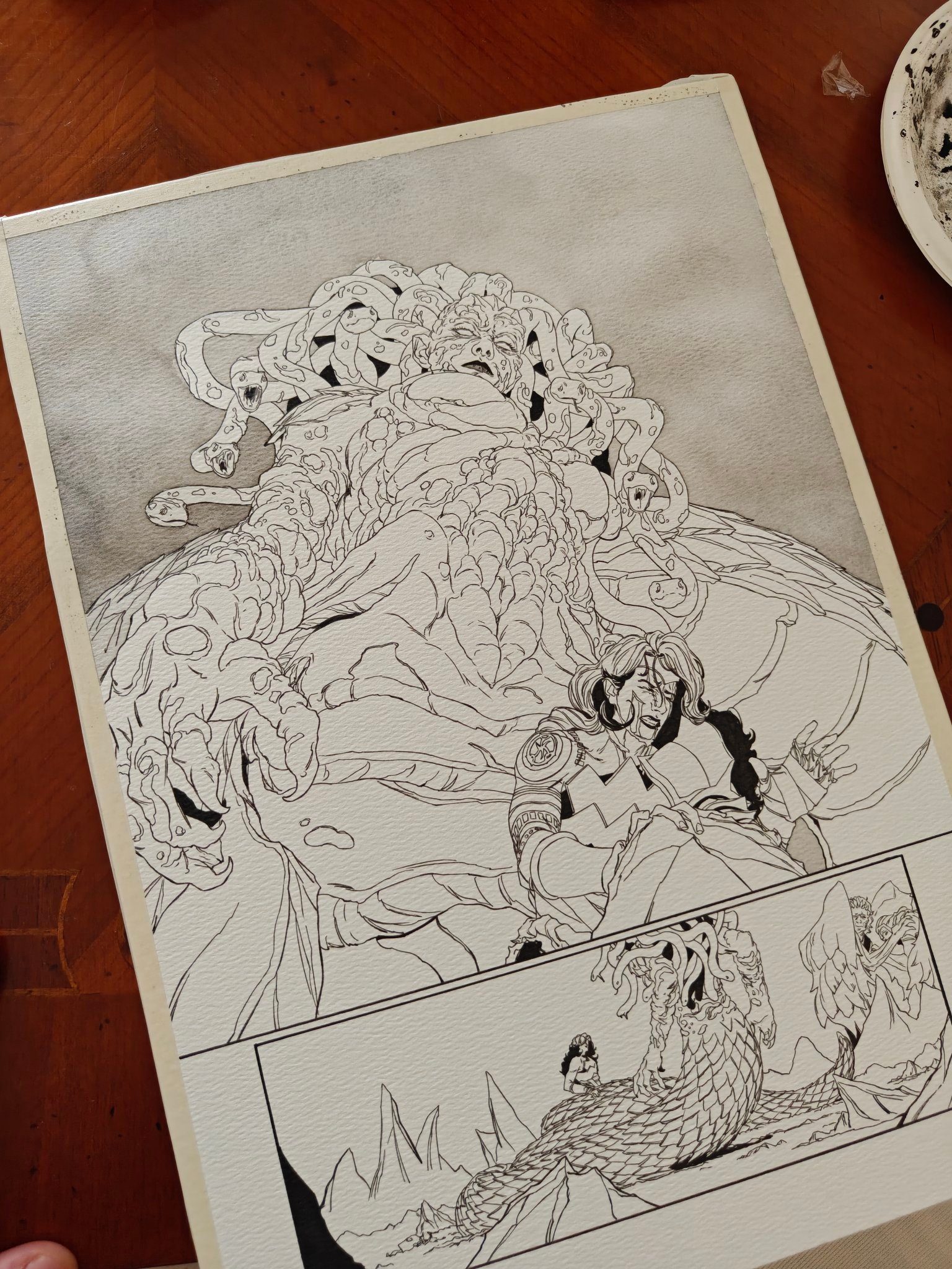 Mattia De Iuli分享《绝对神奇女侠》年刊的原画，以及《弗兰肯斯坦新娘