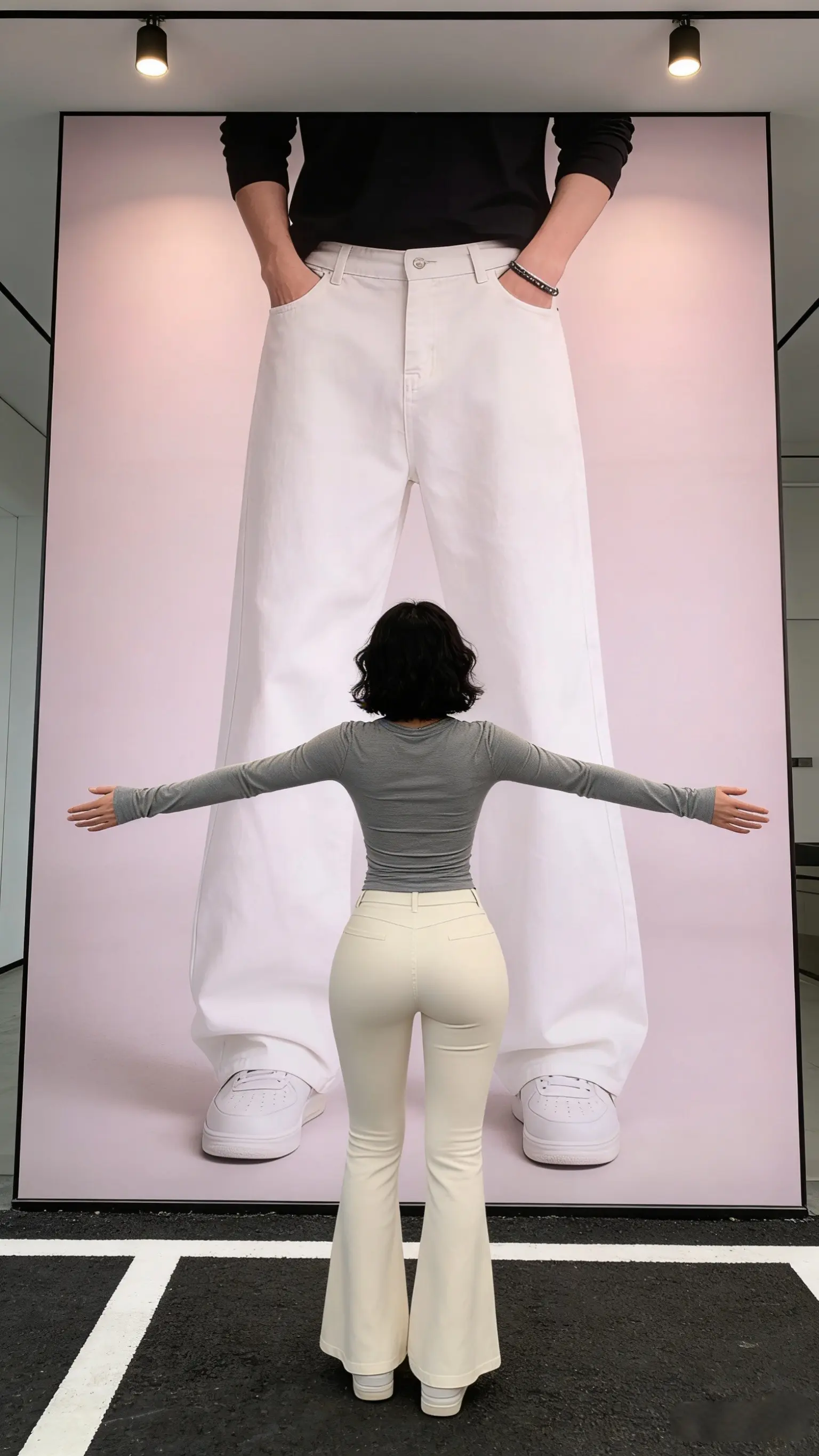 美拉德水洗牛仔裤男女春季裤子cleanfit直筒裤男生         ✓