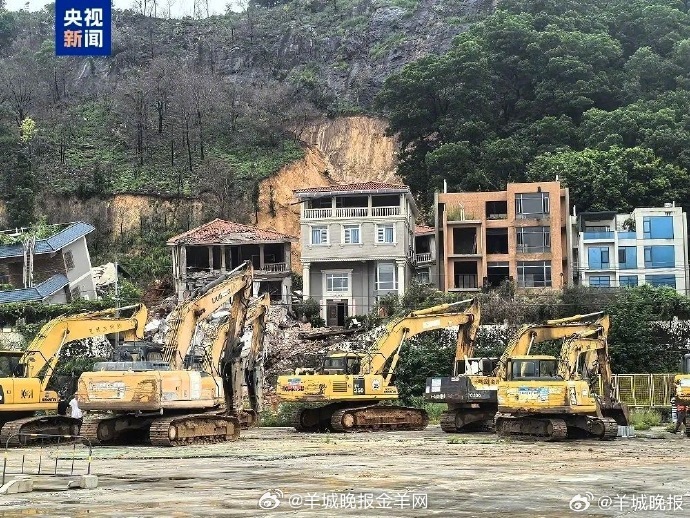 【广州市白云区发生山体滑坡已致2人死亡，仍有5名被困人员在搜救中】8月7日上午9